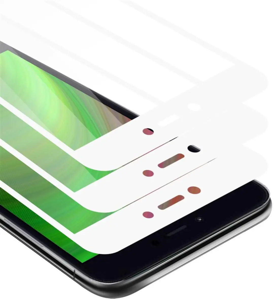 Cadorabo 3x Screenprotector geschikt voor Xiaomi RedMi NOTE 5A Volledig scherm p