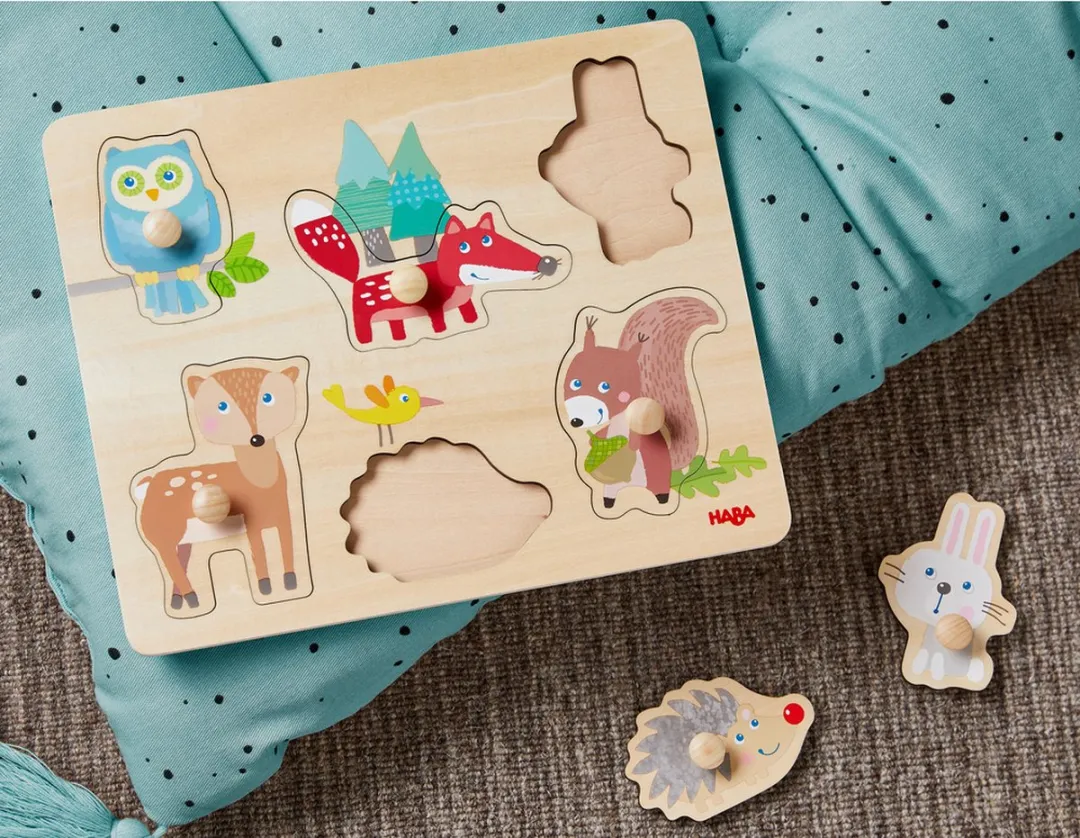 Haba Bosdieren Inlegpuzzel 6-delig - 1 jaar+