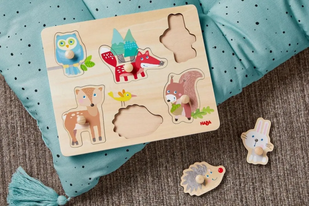 Haba Bosdieren Inlegpuzzel 6-delig - 1 jaar+