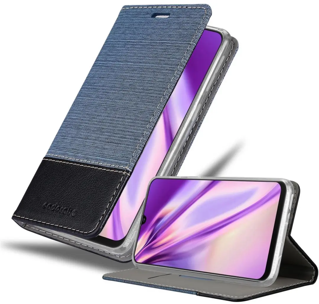 Cadorabo Hoesje geschikt voor Samsung Galaxy M21 / M30s in DONKERBLAUW ZWART