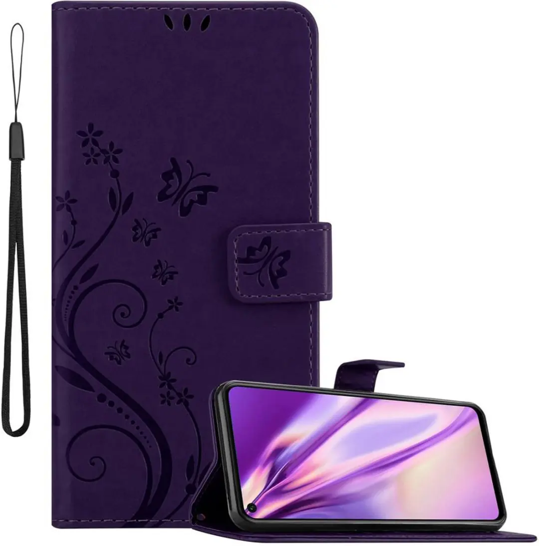 Cadorabo Hoesje geschikt voor Honor 20 / 20S / Huawei NOVA 5T in BLOEMEN DONKER