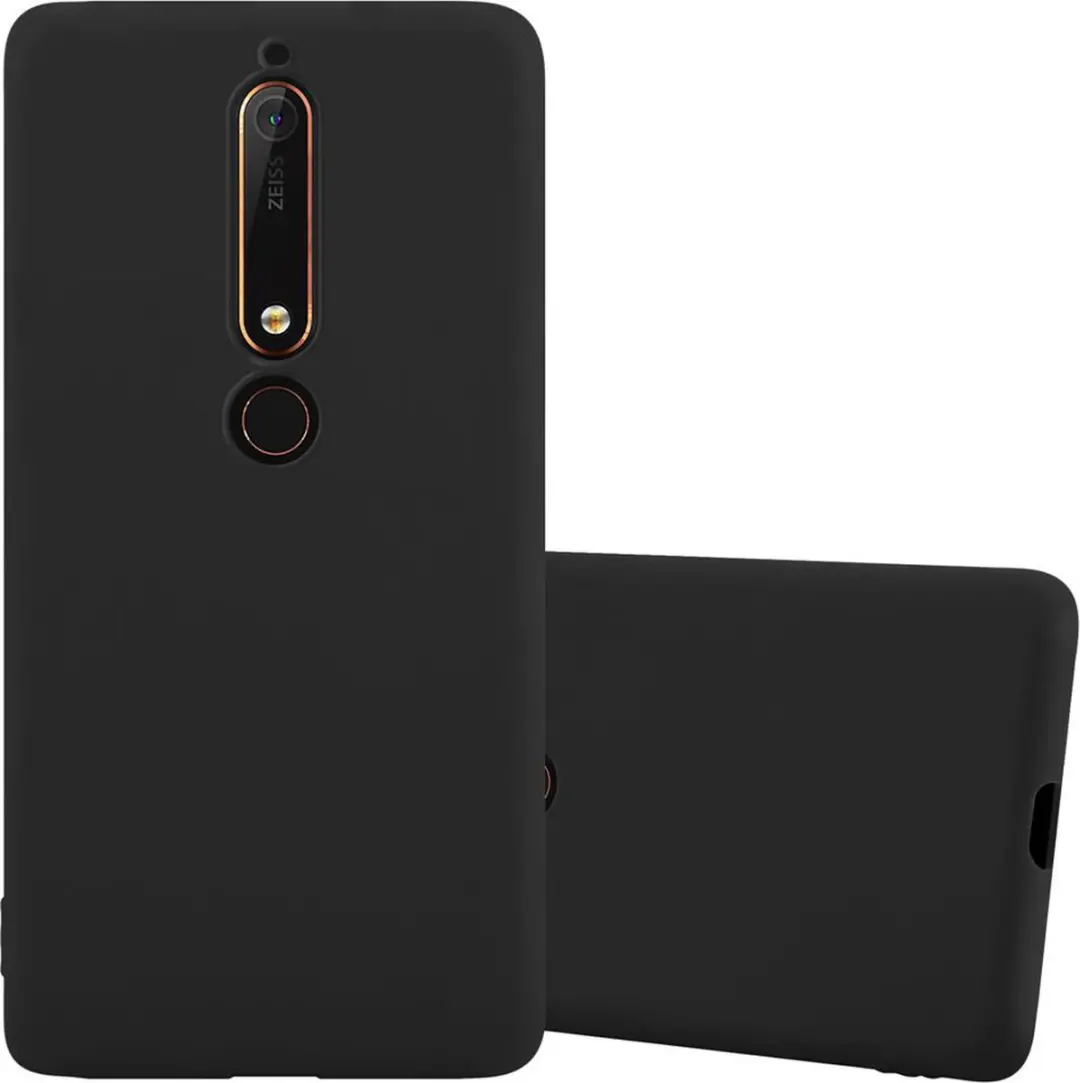 Cadorabo Hoesje geschikt voor Nokia 6.1 in CANDY ZWART