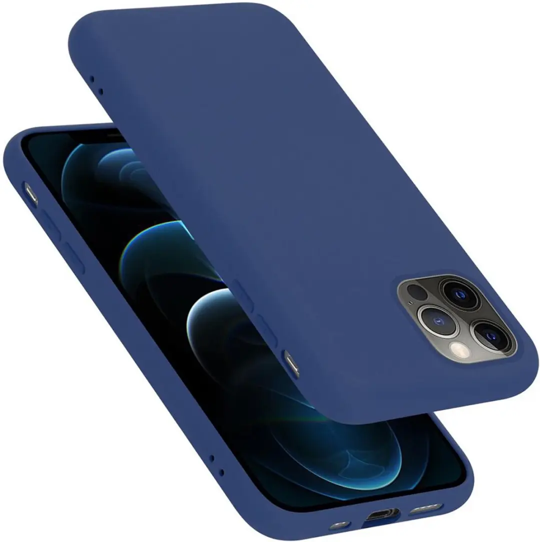 Cadorabo Hoesje geschikt voor Apple iPhone 12 / 12 PRO in LIQUID BLAUW