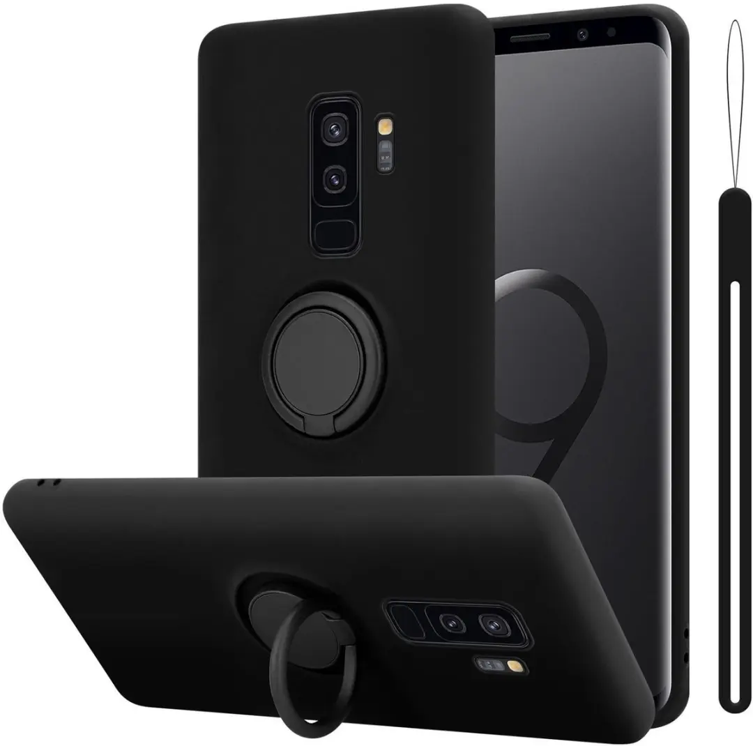 Cadorabo Hoesje geschikt voor Samsung Galaxy S9 PLUS in LIQUID ZWART