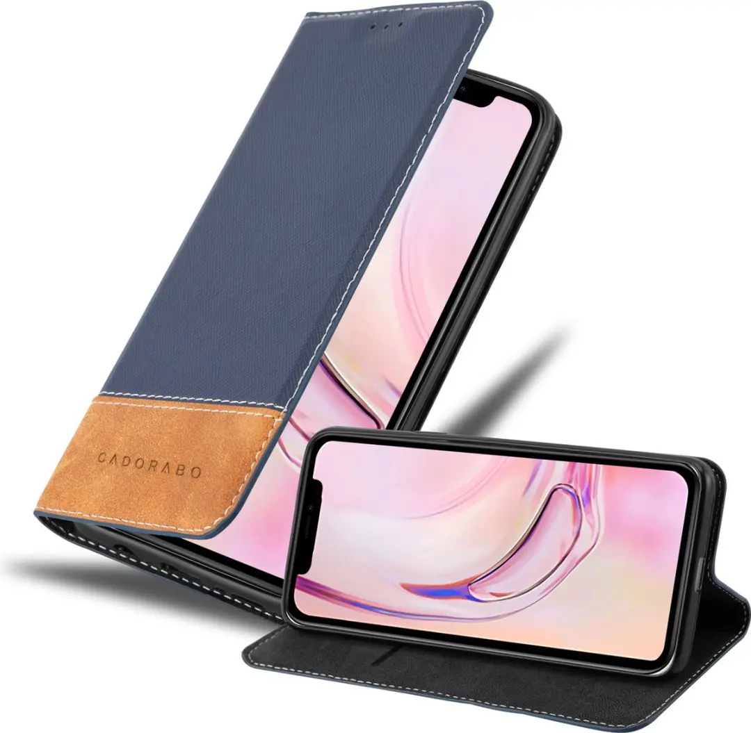 Cadorabo Hoesje geschikt voor Apple iPhone 13 MINI in DONKERBLAUW BRUIN