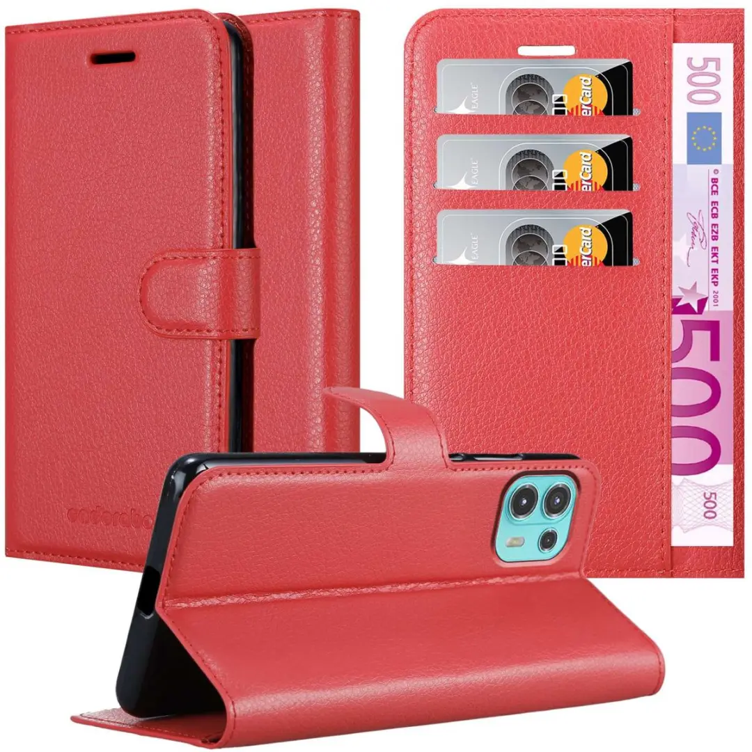 Cadorabo Hoesje geschikt voor Motorola EDGE 20 LITE / FUSION in KARMIJN ROOD