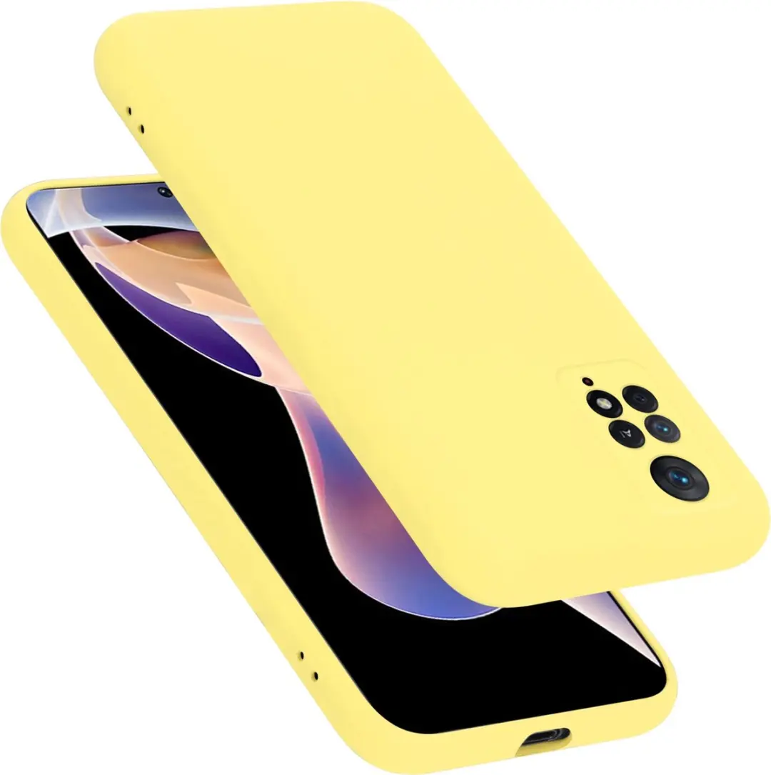 Cadorabo Hoesje geschikt voor Xiaomi RedMi NOTE 11 PRO 4G / 5G in LIQUID GEEL