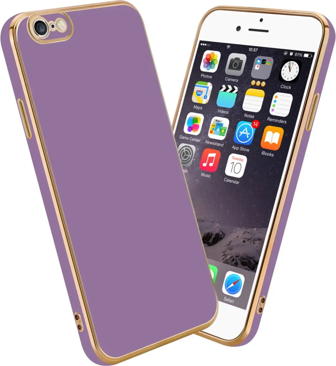 Cadorabo Hoesje geschikt voor Apple iPhone 6 PLUS / 6S PLUS in Glossy Paars
