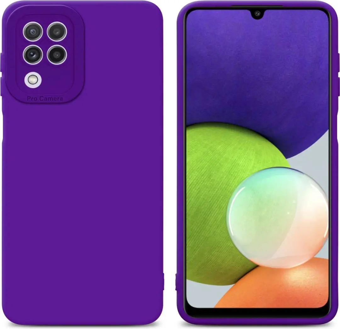 Cadorabo Hoesje geschikt voor Samsung Galaxy A22 4G in FLUID DONKER PAARS