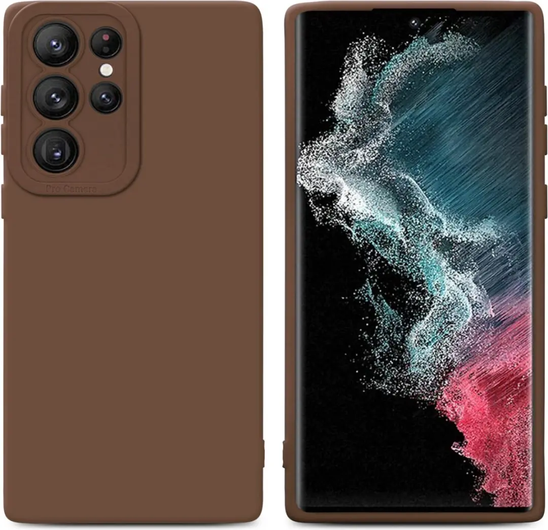 Cadorabo Hoesje geschikt voor Samsung Galaxy S22 ULTRA in FLUID BRUIN