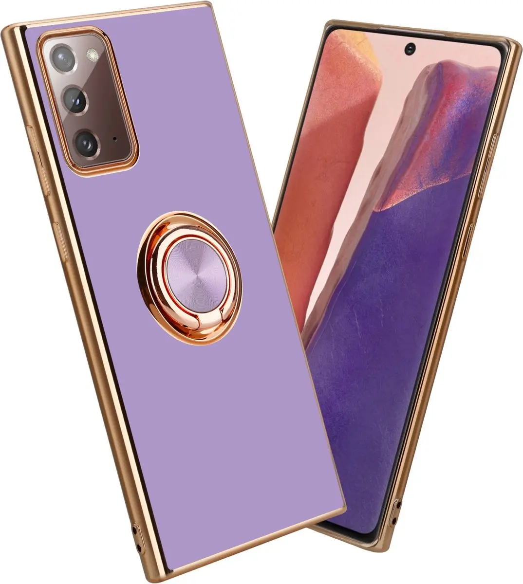 Cadorabo Hoesje geschikt voor Samsung Galaxy NOTE 20 in Glossy Licht Paars