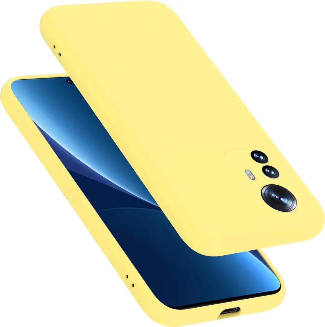 Cadorabo Hoesje geschikt voor Xiaomi 12 PRO in LIQUID GEEL