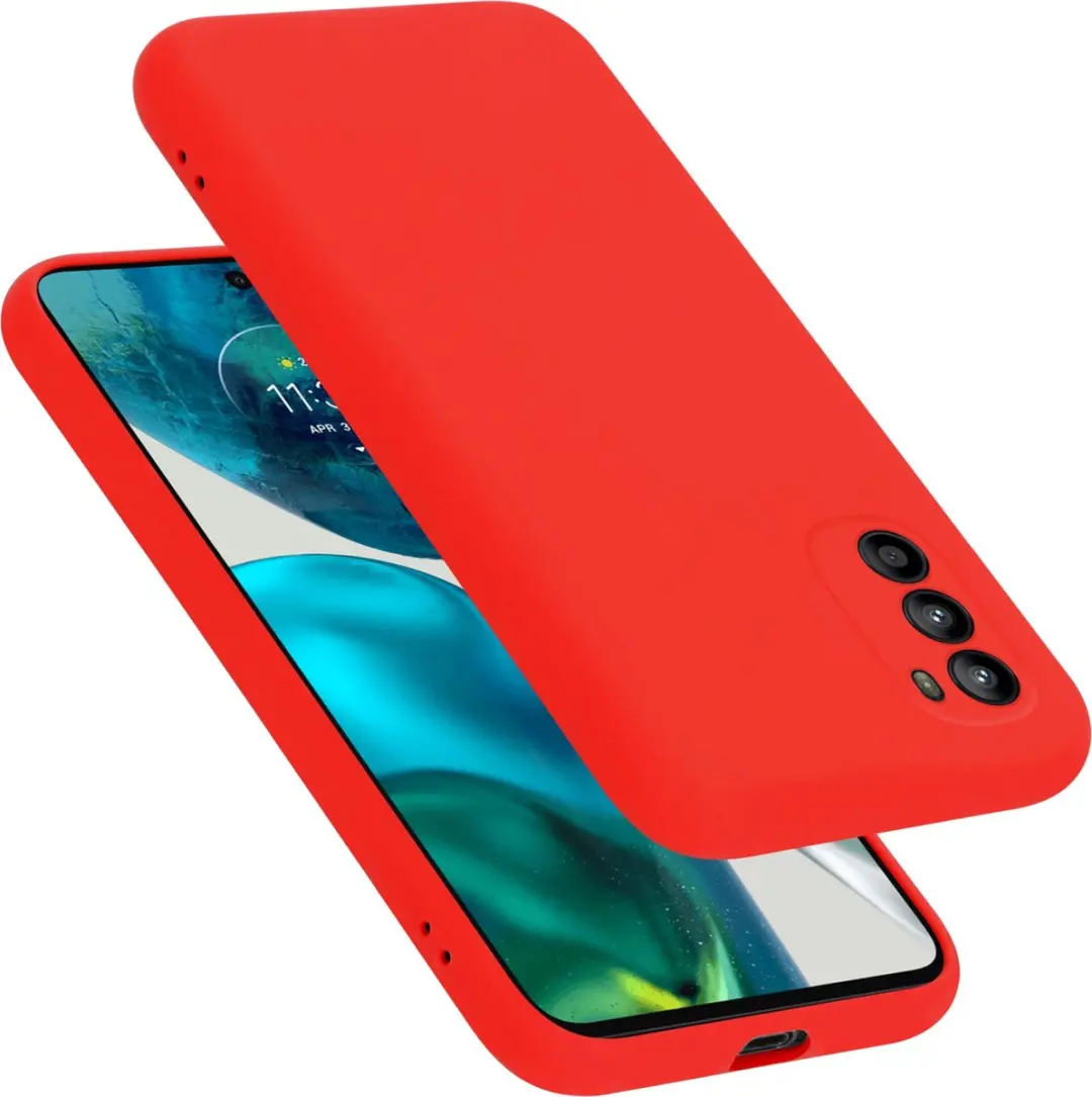 Cadorabo Hoesje geschikt voor Motorola MOTO G52 4G / G82 5G in LIQUID ROOD