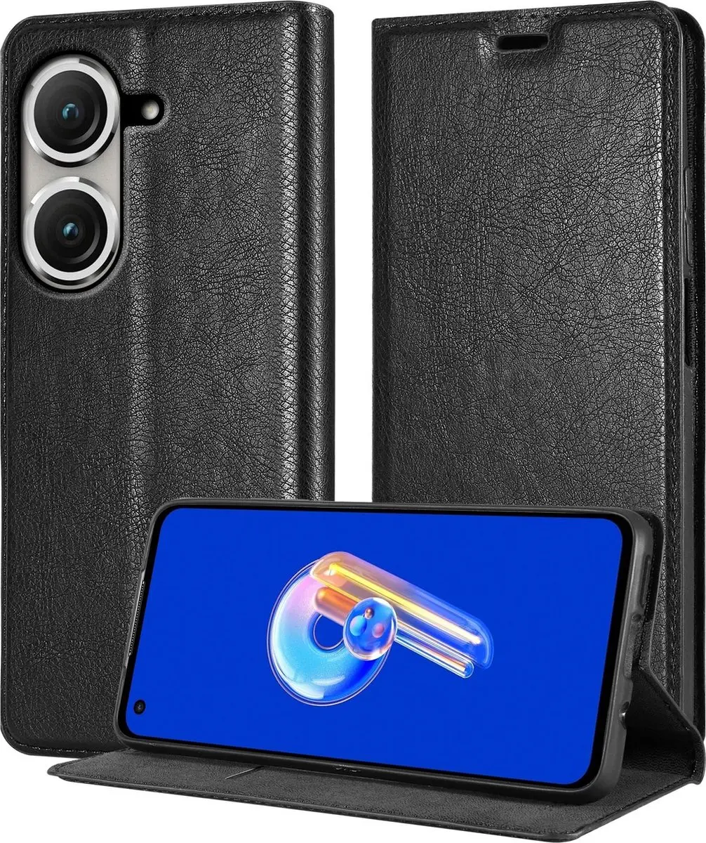 Cadorabo Hoesje geschikt voor Asus ZenFone 9 in ZWARTE NACHT