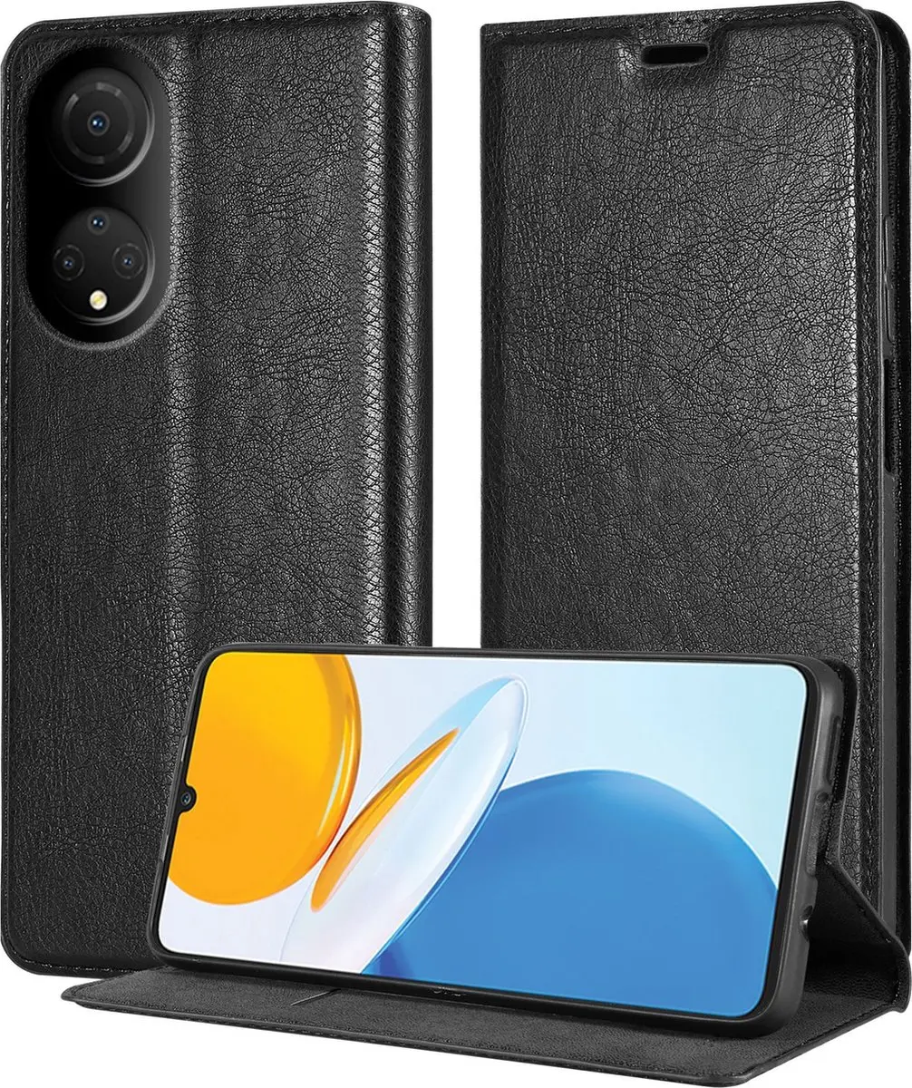 Cadorabo Hoesje geschikt voor Honor X7 in ZWARTE NACHT