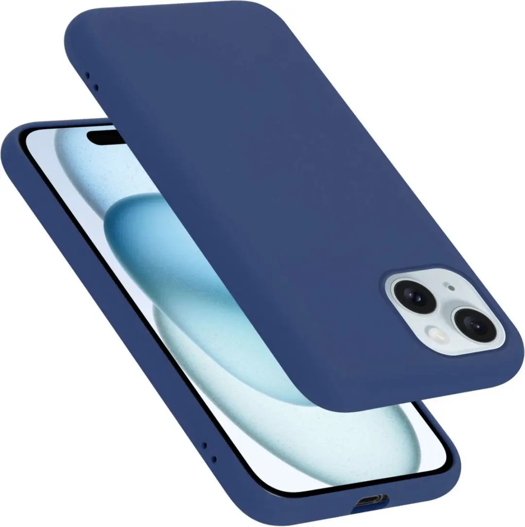Cadorabo Hoesje geschikt voor Apple iPhone 15 PLUS in LIQUID BLAUW