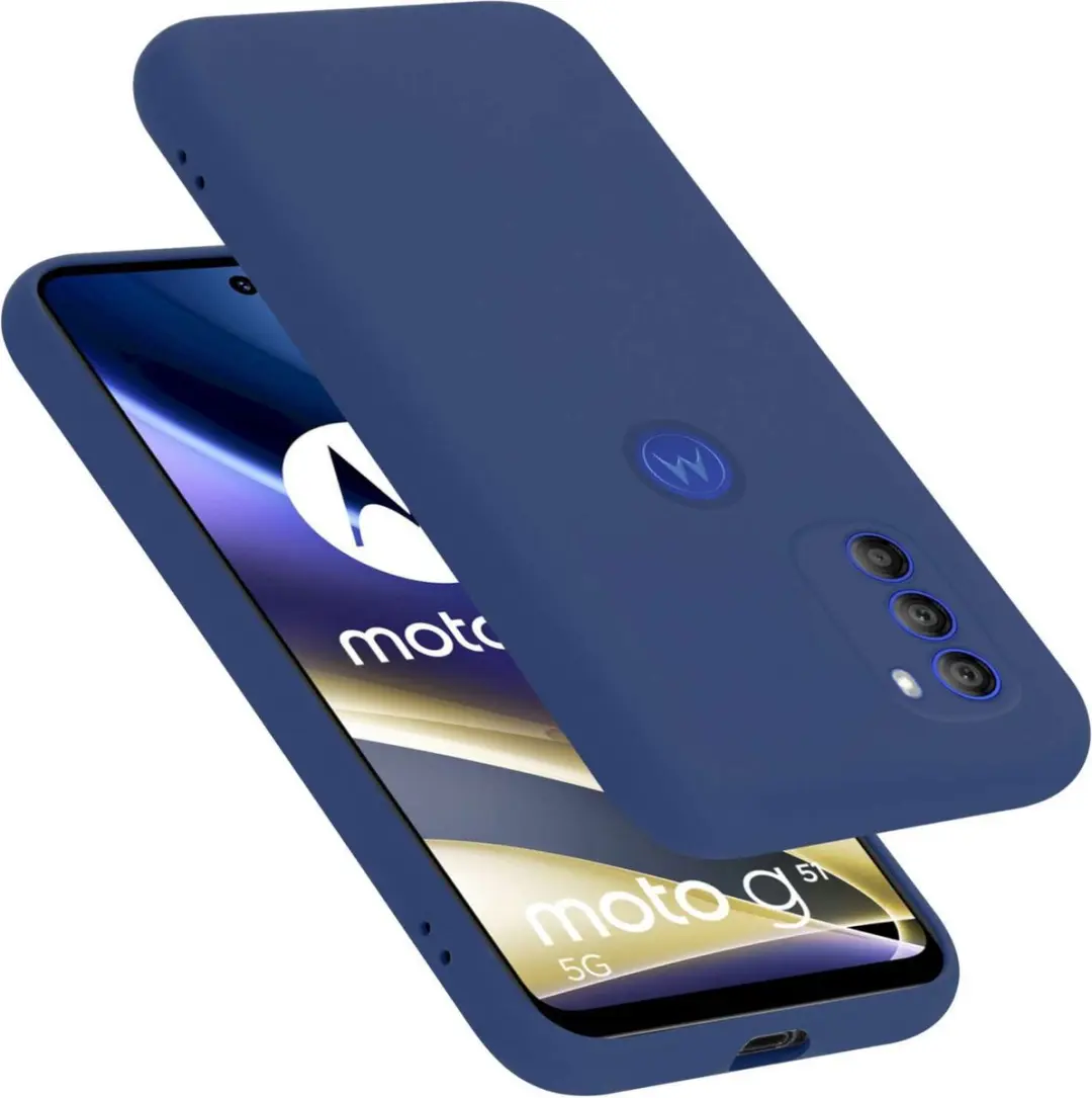 Cadorabo Hoesje geschikt voor Motorola MOTO G51 5G in LIQUID BLAUW