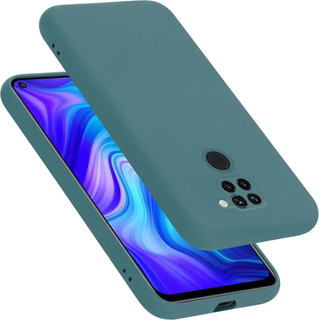 Cadorabo Hoesje geschikt voor Xiaomi RedMi NOTE 9 in LIQUID GROEN