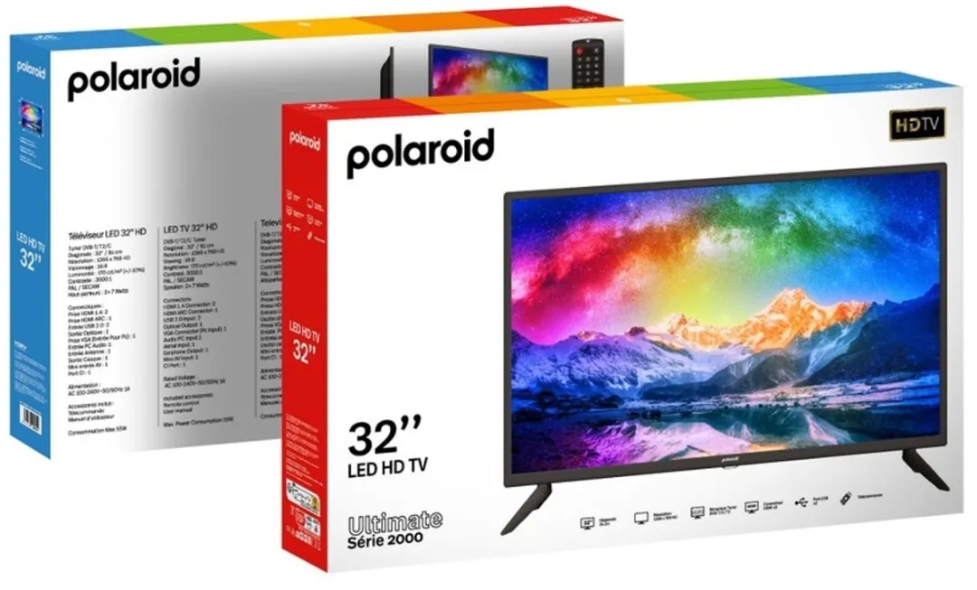 Polaroid 32" HD TV - 32 inch - Full HD - Noir