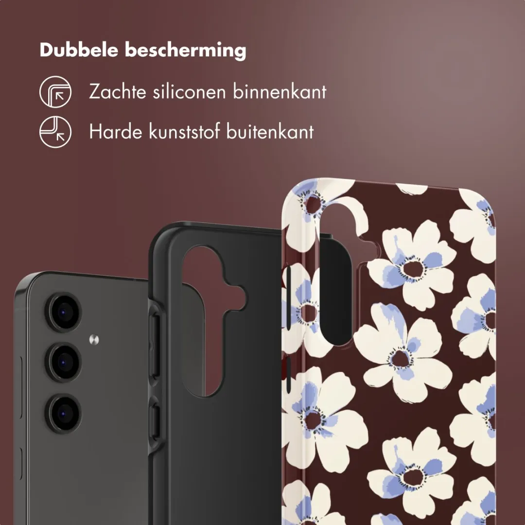 Selencia Hoesje Samsung Galaxy S24 FE Choco Flower Pop