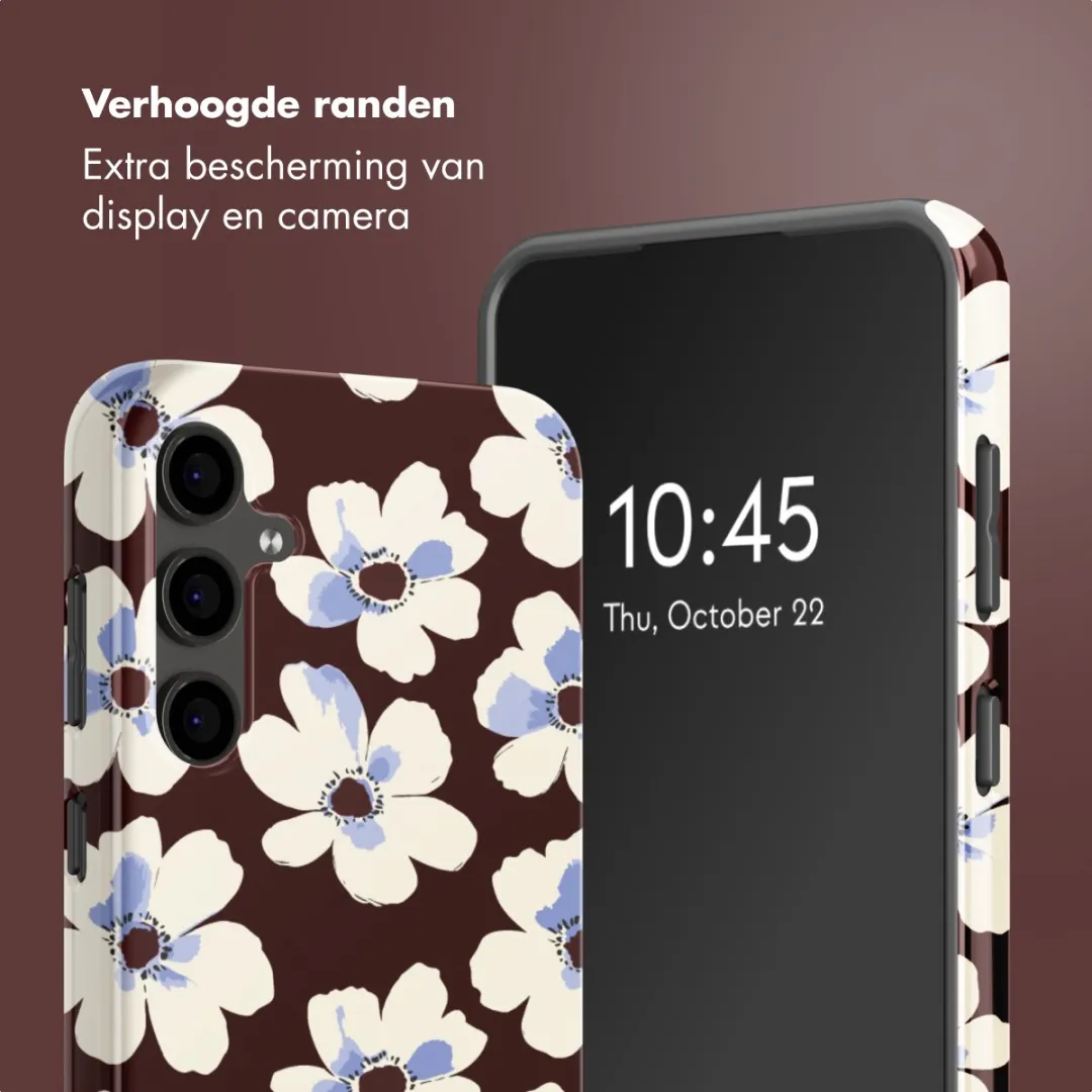 Selencia Hoesje Samsung Galaxy S24 FE Choco Flower Pop