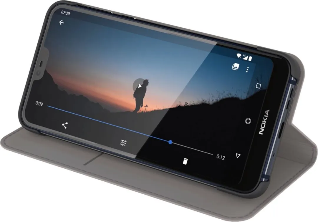 Nokia 7.1 Flip Cover - Grijs