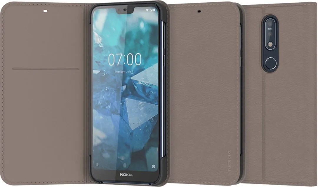 Nokia 7.1 Flip Cover - Grijs