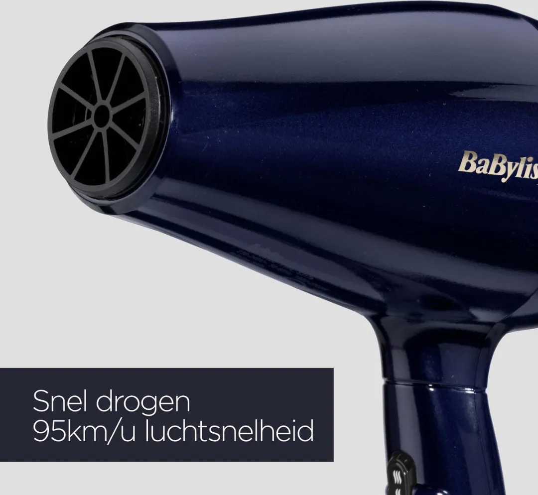 Babyliss Black Onyx Föhn 2000W - Ionisch - Zwart