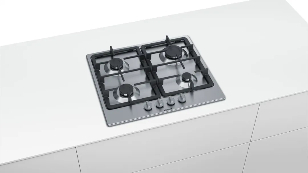 Siemens iQ300 EG6B5PB90N Inbouw Gaskookplaat 4 Zones - 7,6 kW - Roestvrijstaal