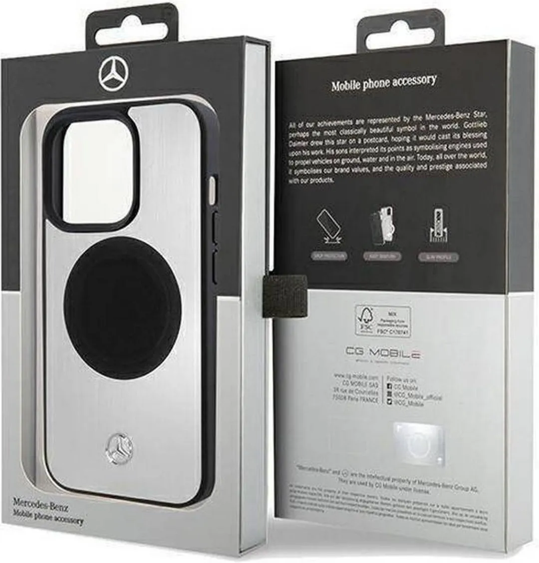Mercedes-Benz Back Case iPhone 15 Pro Max - MagSafe - Zilver