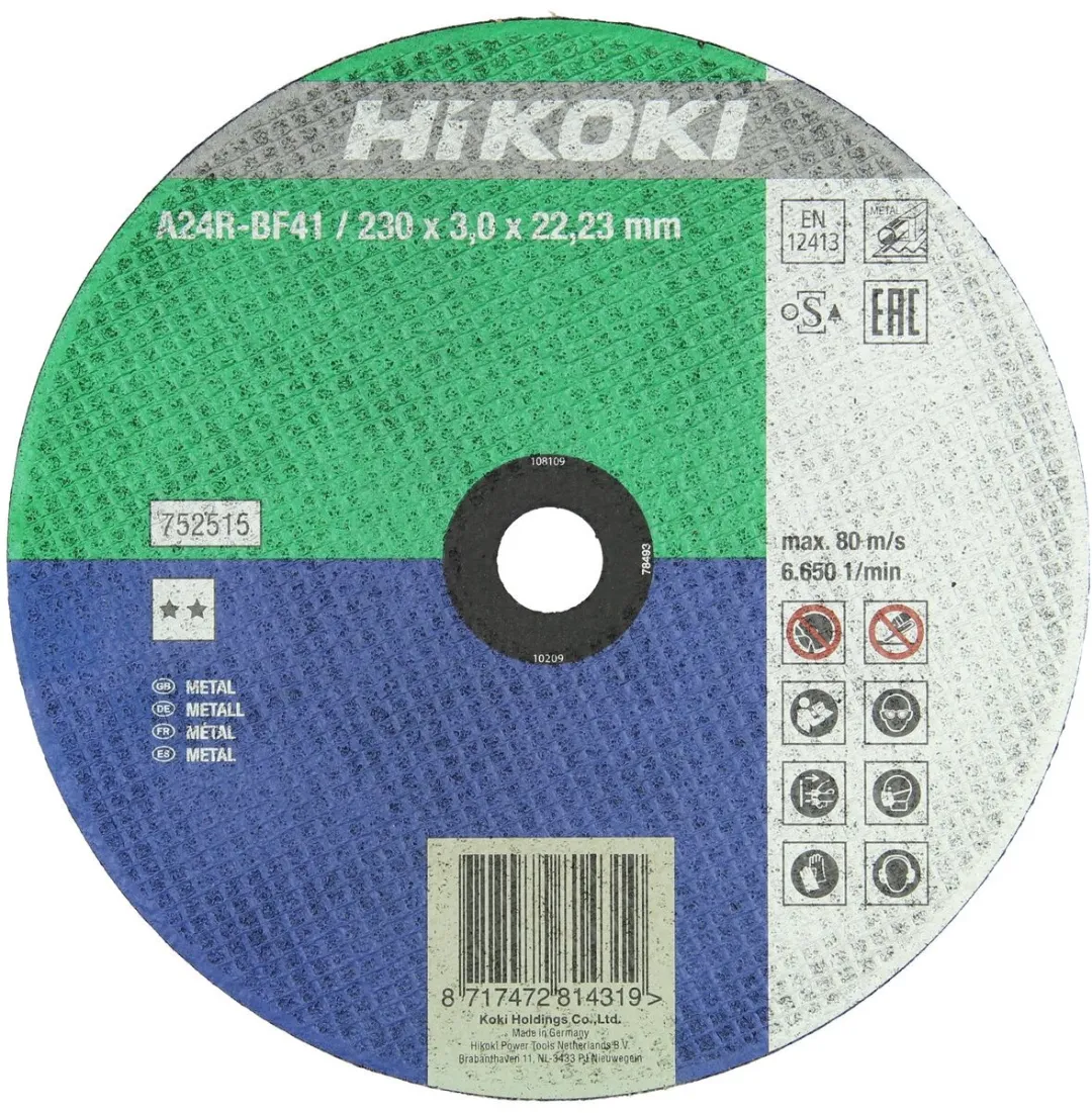Hikoki HI00462 Doorslijpschijf Metaal 230mm x 3mm - afbeelding 3 van 3