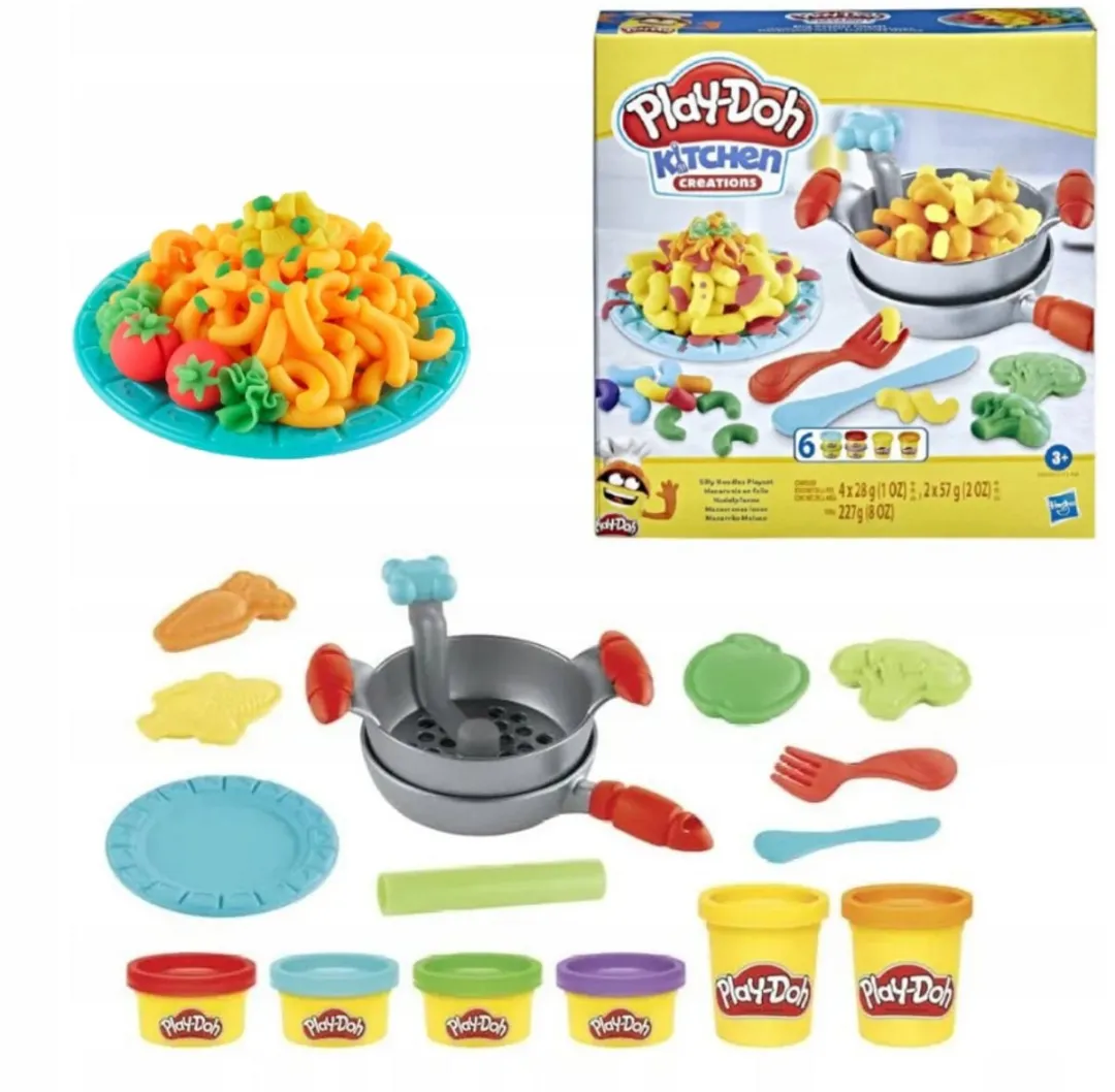 Hasbro Play-Doh Silly Noodles Playset E9369 - Meerkleurig