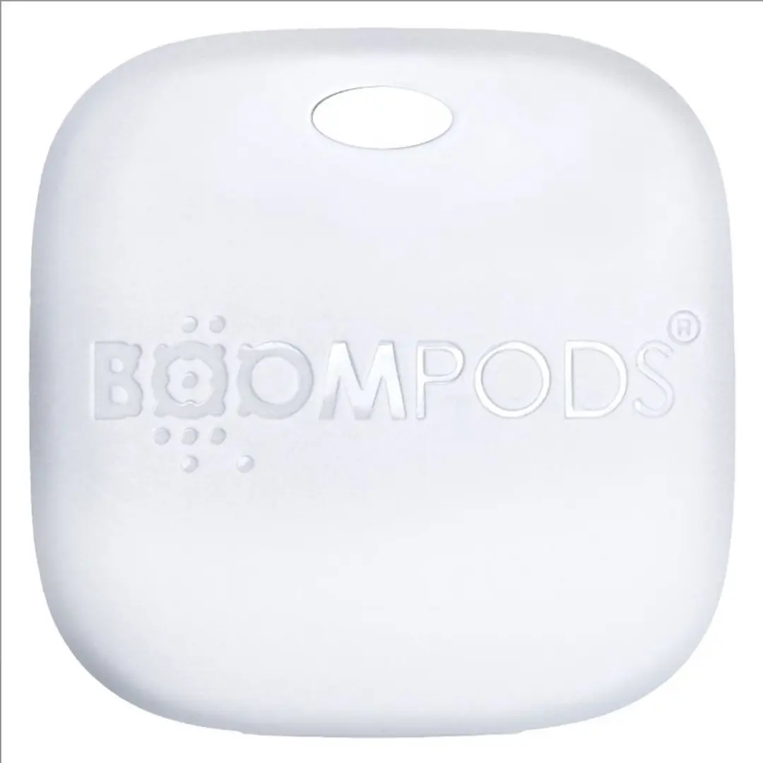 Boompods TARWHT Boomtag Oplaadbare X1 Werkt met 'Apple Zoek mijn' Kleur: Wit