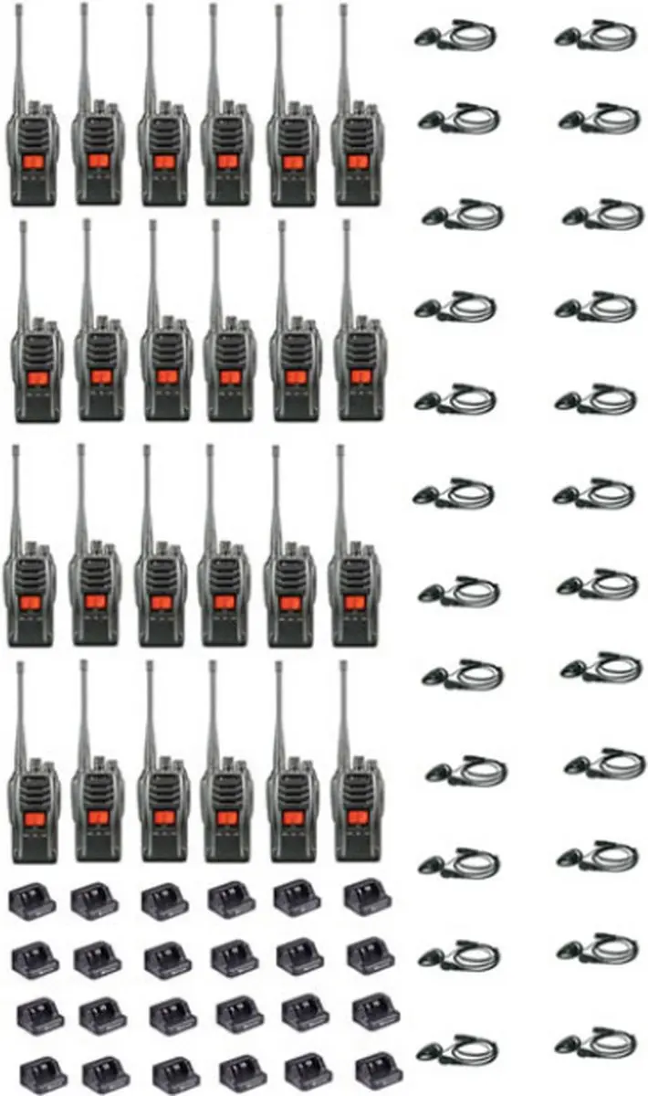 Set van 24 Midland G13 PRO UHF PMR446 / LPD69 robuuste Portofoons met D-shape oo