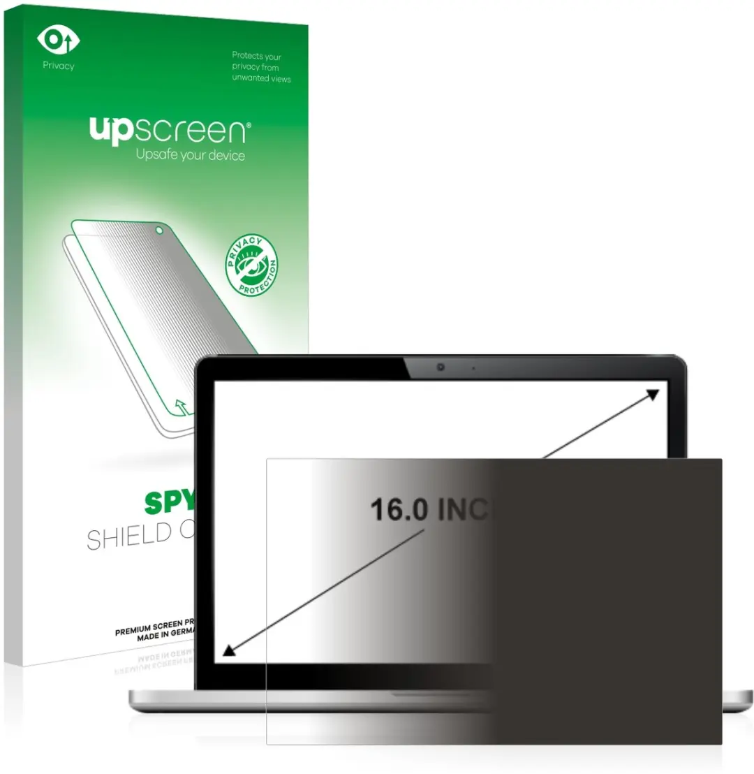 upscreen Spy Shield 3521744 Privacy Screenprotector 16 inch