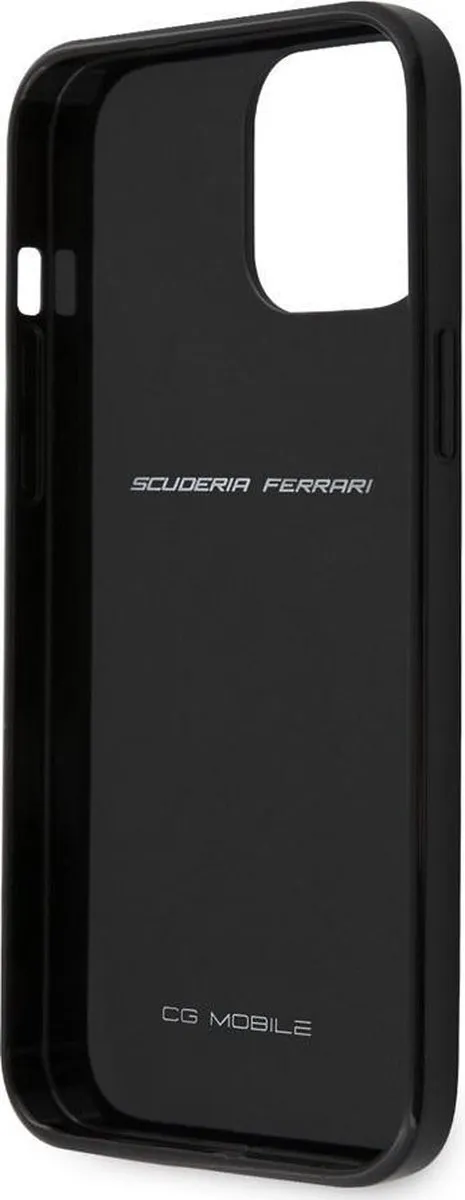 Ferrari iPhone 12 Pro Max Backcase - FESCP12M - Effen Zwart