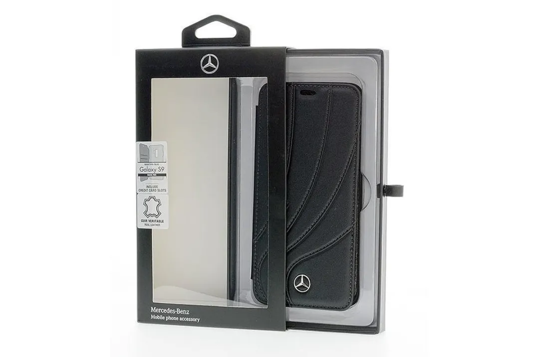 Mercedes-Benz Galaxy S9 Hoesje - Zwart - Leer - G96042704001