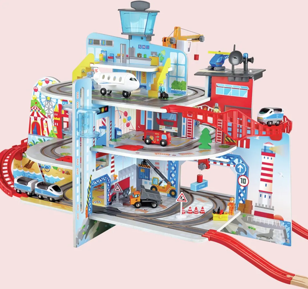 Hape Megastad Spoorwegset E3768
