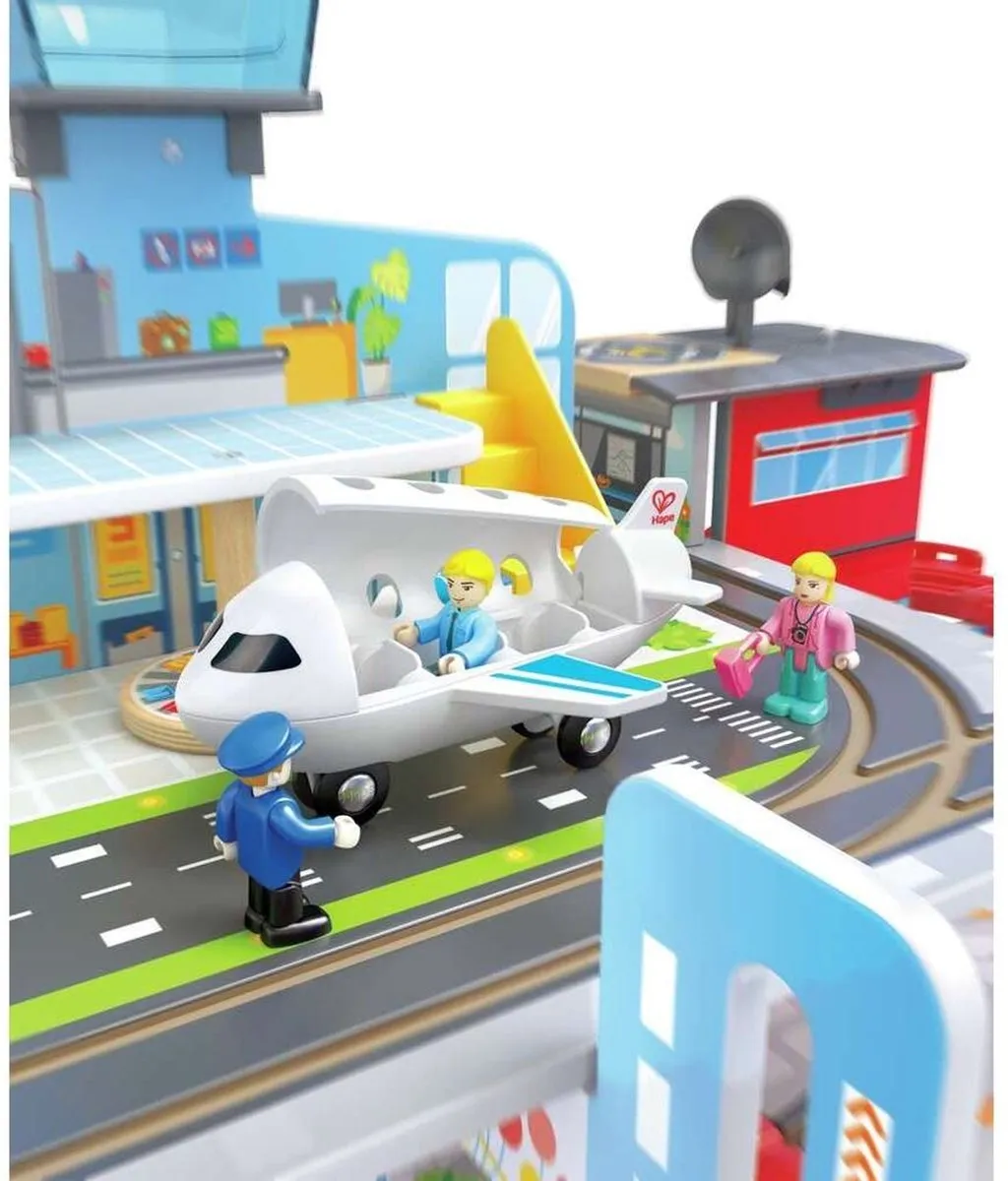 Hape Megastad Spoorwegset E3768 - 55 Onderdelen - Veelkleurig