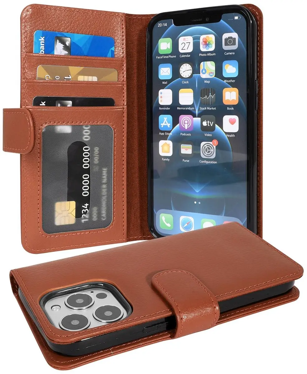 Cadorabo Hoesje geschikt voor Apple iPhone 13 PRO MAX in COGNAC BRUIN