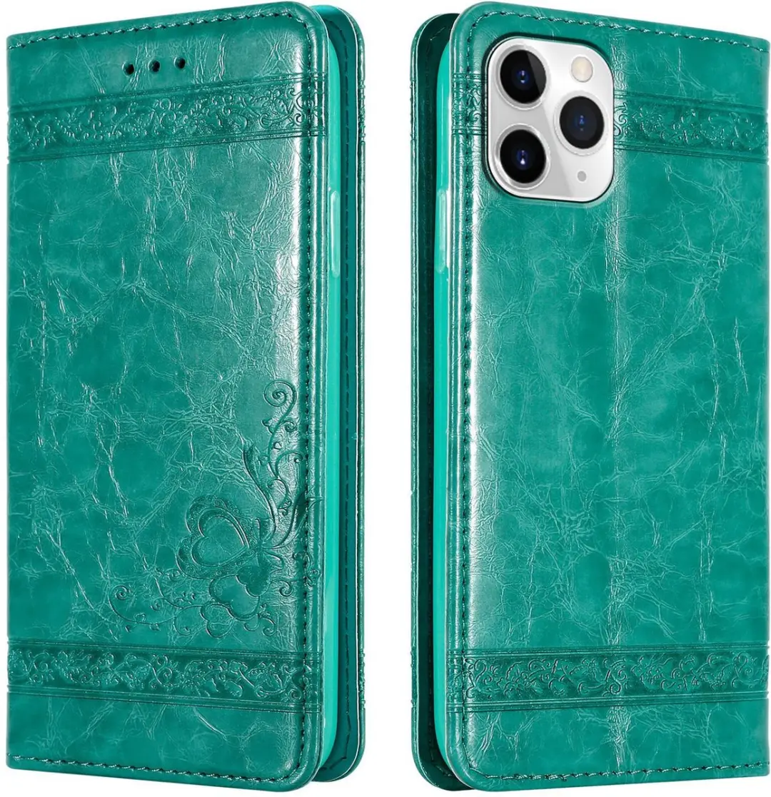 Cadorabo Hoesje geschikt voor Apple iPhone 11 PRO MAX in TURKOOIS met ornamenten