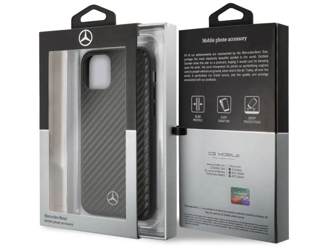 Mercedes-Benz iPhone XR Hoesje - Zwart Dynamic Carbon