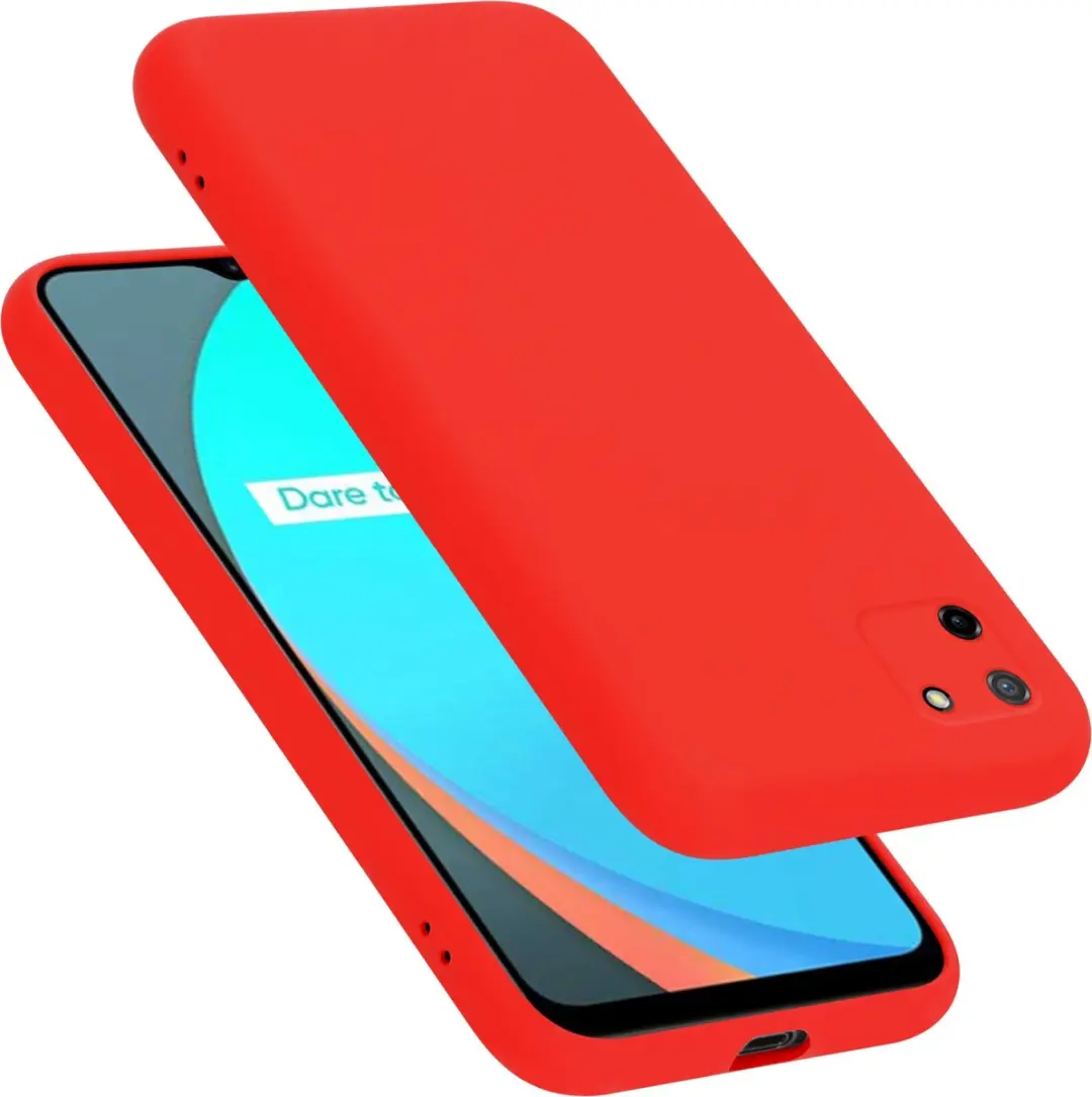 Cadorabo Hoesje geschikt voor Realme C11 2020 in LIQUID ROOD