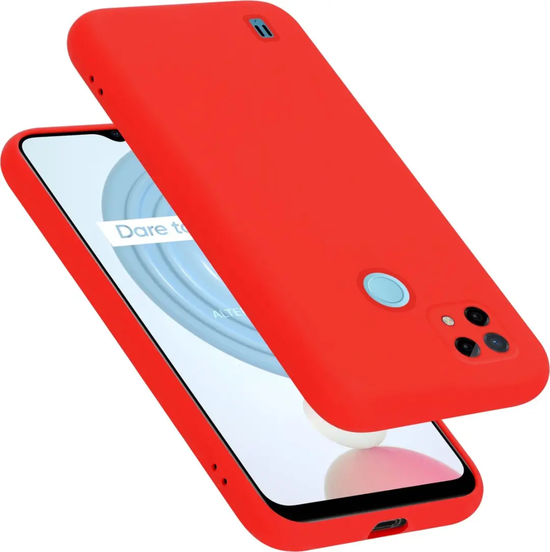Cadorabo Hoesje geschikt voor Realme C21 in LIQUID ROOD