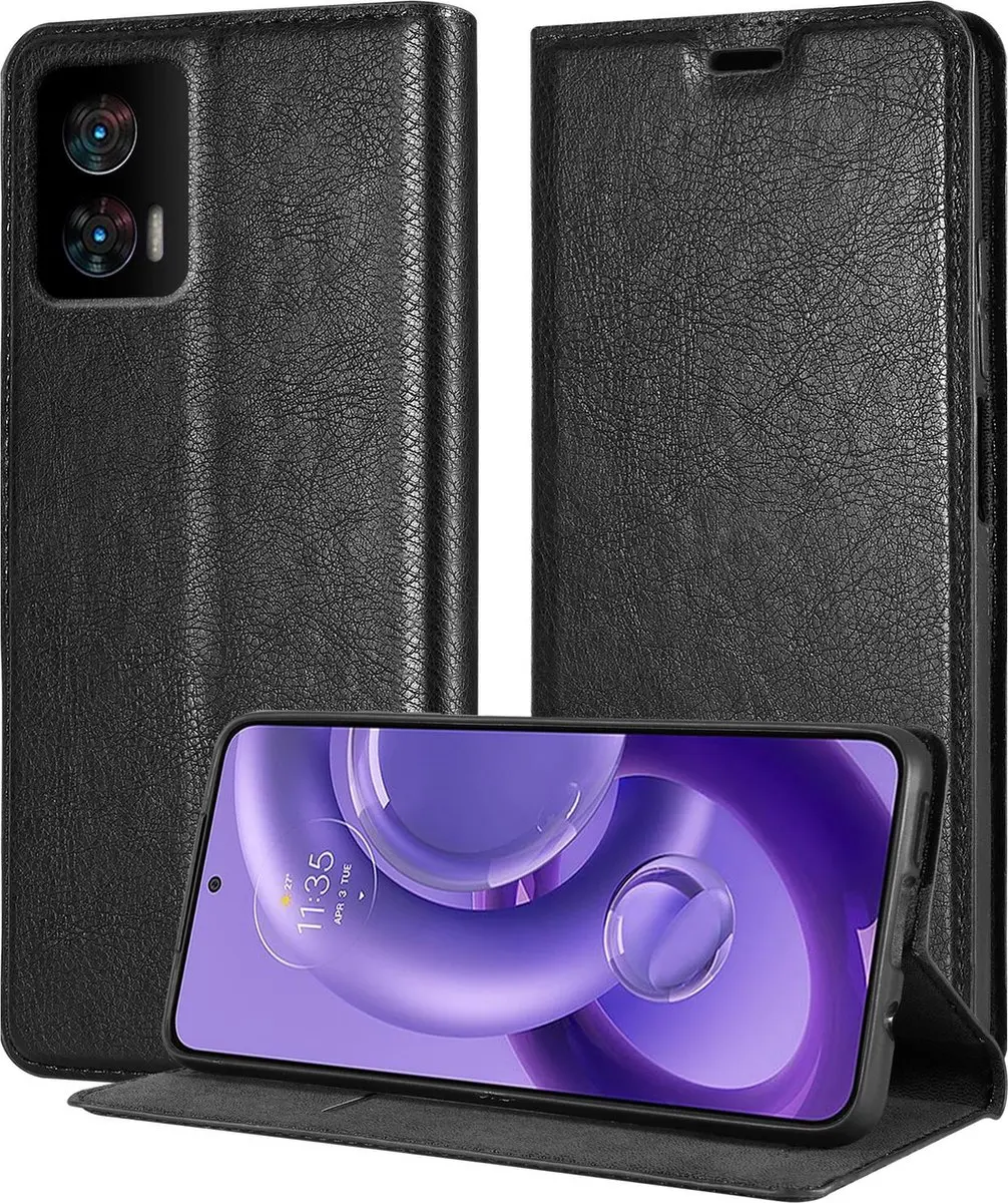 Cadorabo Hoesje geschikt voor Motorola EDGE 30 NEO in ZWARTE NACHT