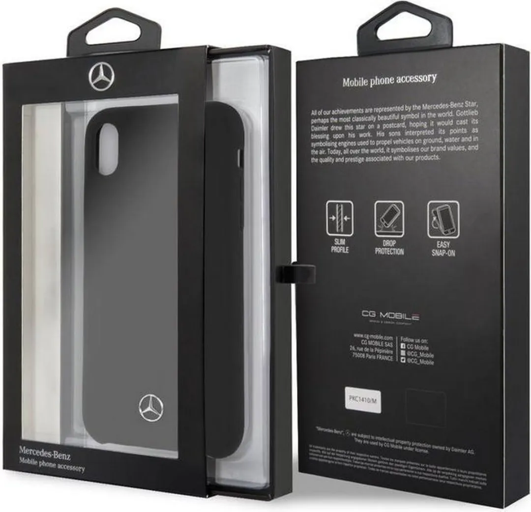 Mercedes-Benz Silicone Hoes iPhone XR - Zwart