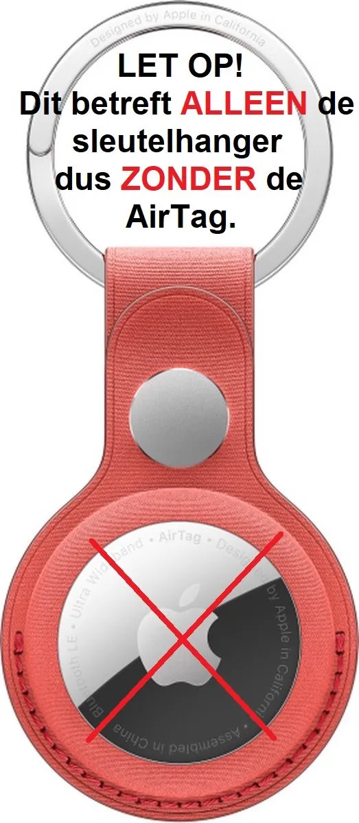 Apple FineWoven Sleutelhanger - AirTag - Coral