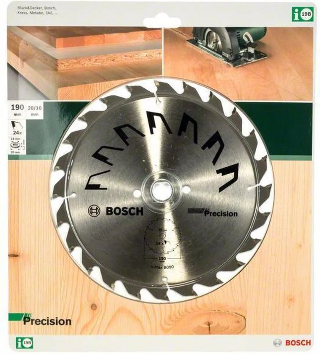 Bosch Professional Precision Cirkelzaagblad 190mm - 24 Tanden - afbeelding 2 van 2
