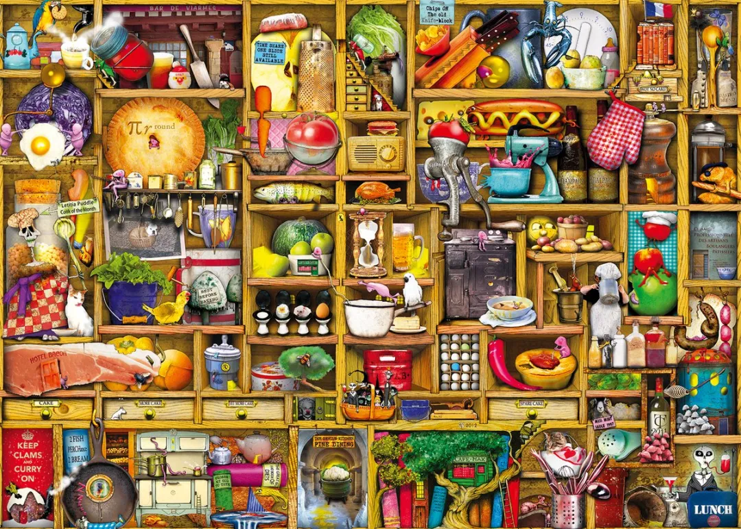 Ravensburger Colin Thompson Kurioses Küchenregal Puzzel 1000 Stuks