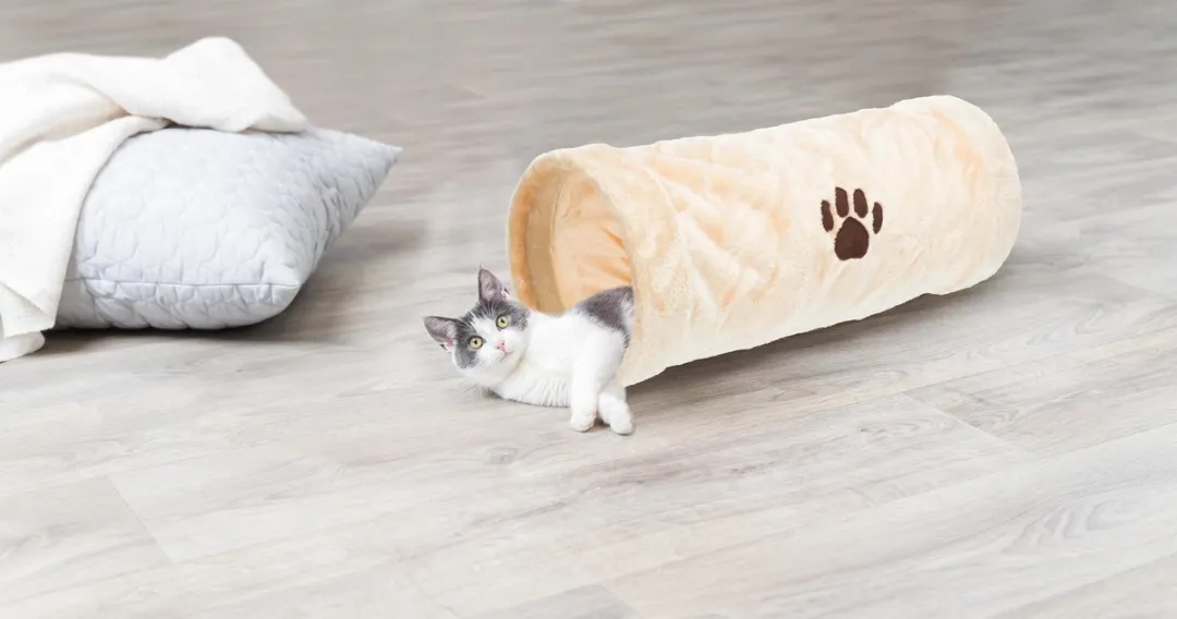 Trixie Kattentunnel Pluche Beige